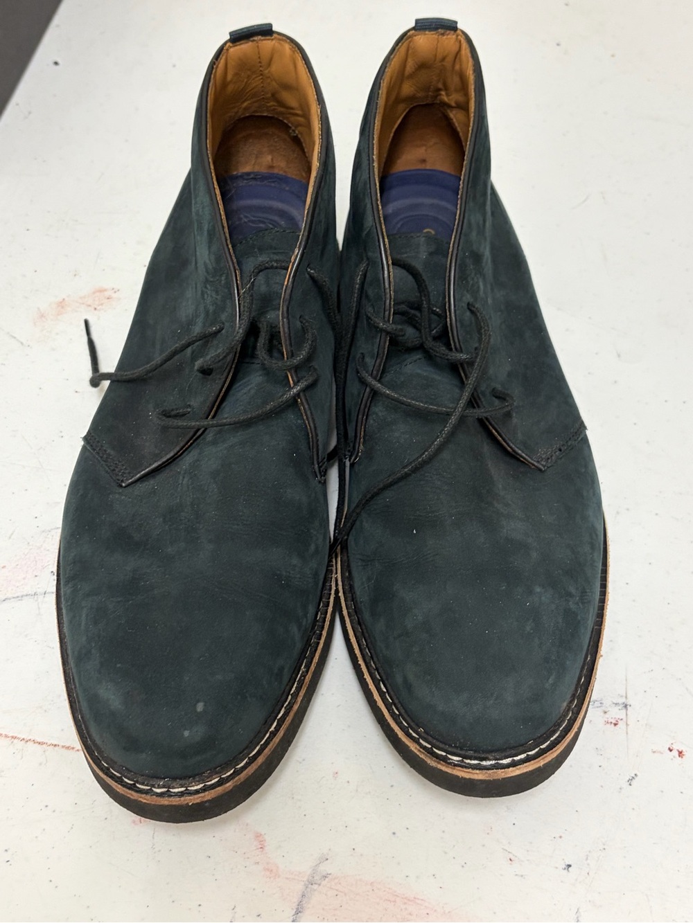 Cole Haan Dark Green Suede Chukka Boots